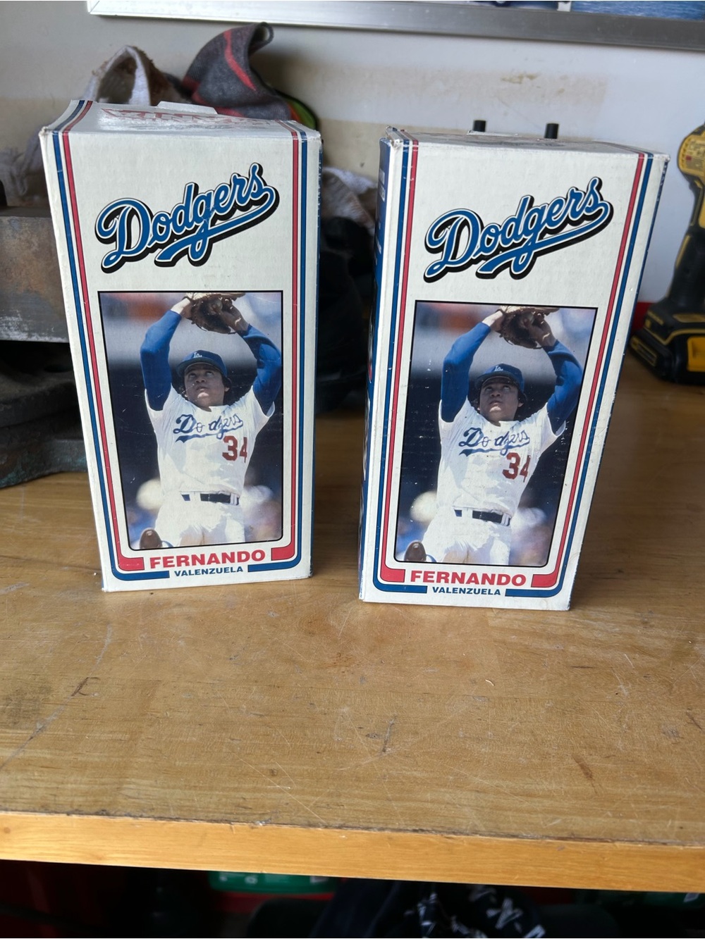 LA  Dodgers Fernando Valenzuela Baseball Bobblehead Collectibles - White & Blue